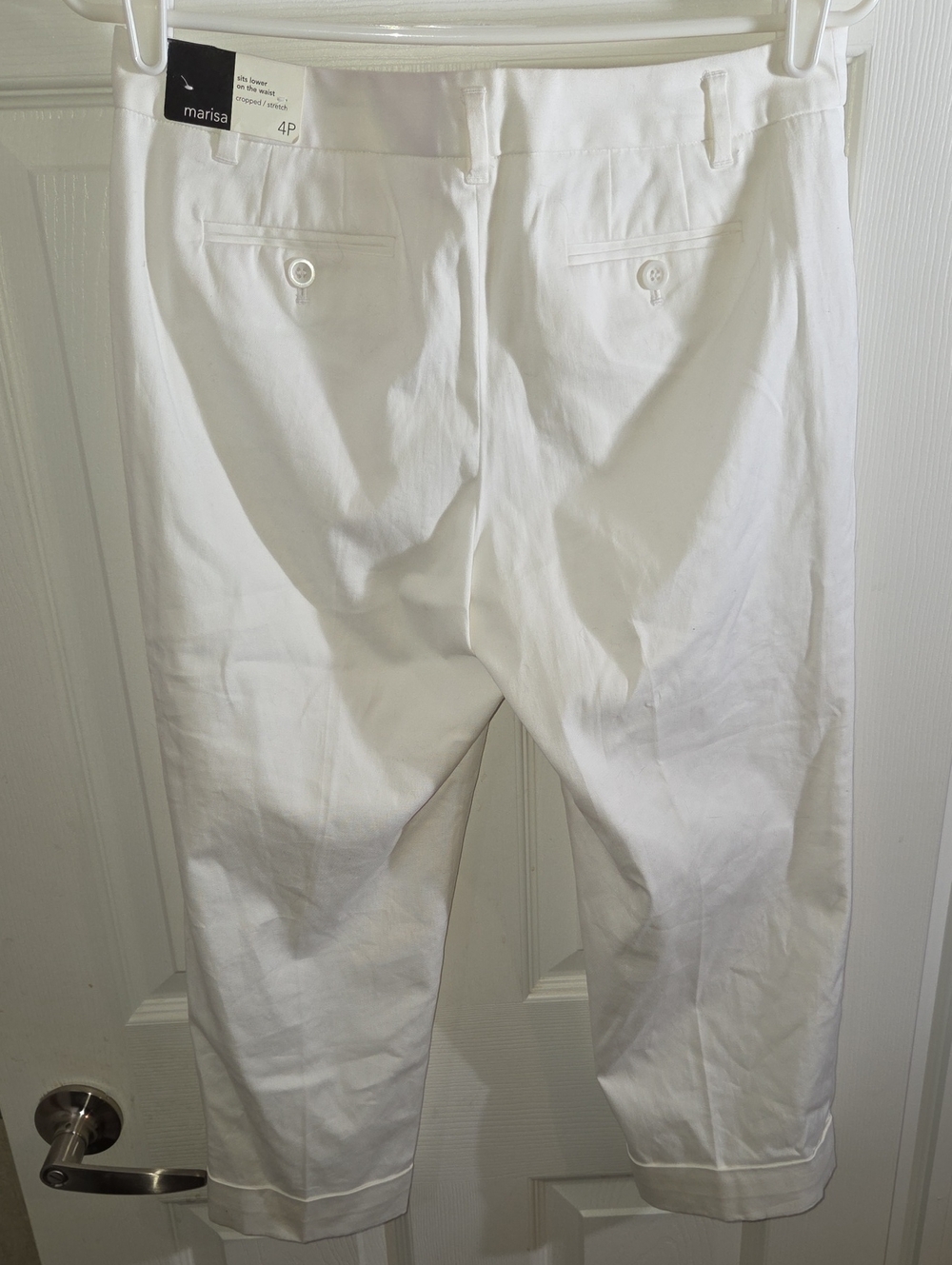 (New) Marisa Women's White Cropped Dress Pants Size 4P